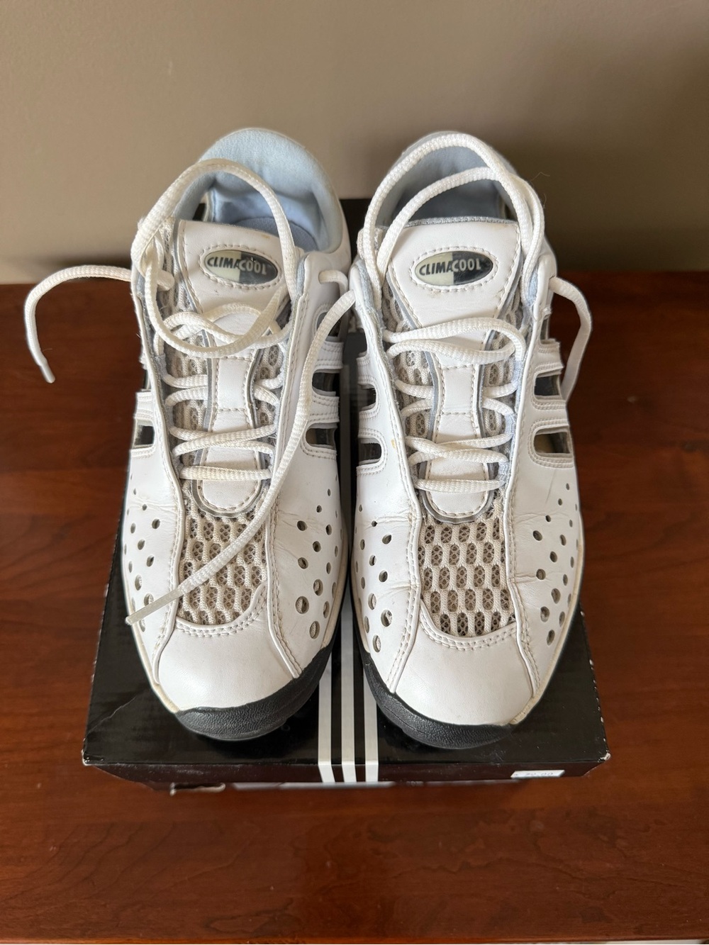Adidas Women’s White and Blue ClimaCool Golf Shoes